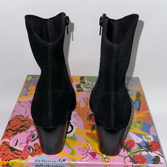 Jeffrey Campbell Womens Boots Jessine Bootie Black Suede 7 - Picture 3 of 8